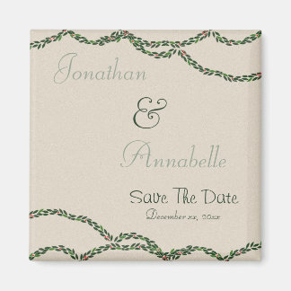 Weihnachtsgirlande Save The Date Magnet