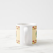 Weihnachtsgirlande Strick Espressotasse (Rückseite)