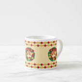 Weihnachtsgirlande Strick Espressotasse (Vorderseite Rechts)