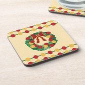 Weihnachtsgirlande Strickmuster Getränkeuntersetzer (Linke Seite)