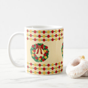 Weihnachtsgirlande Strickmuster Kaffeetasse