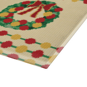 Weihnachtsgirlande Strickmuster Schneidebrett