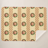 Weihnachtsgirlande Strickmuster Sherpadecke (Vorderseite (Horizontal))