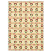 Weihnachtsgirlande Strickmuster Tischdecke (Vorderseite)