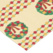 Weihnachtsgirlande Strickmuster Tischdecke (Schrägansicht)
