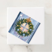 Weihnachtsgirlande Wasserfarbe Geschenkanhänger (Beispiel)