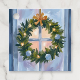 Weihnachtsgirlande Wasserfarbe Geschenkanhänger