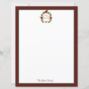 Weihnachtsgirlande Weihnachtsbriefpapier