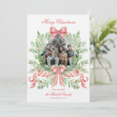 Weihnachtsgirlande Zuckerstangenbogen | Fotokarte Save The Date (Stehend Vorderseite)