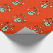 Weihnachtsgitarre Geschenkpapier (Ecke)
