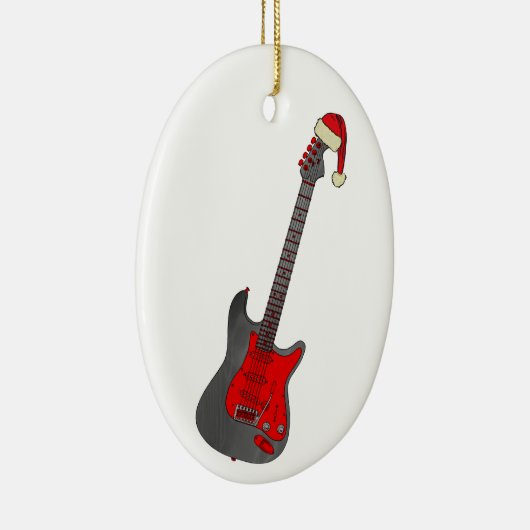 Weihnachtsgitarre Keramik Ornament (Rechts)