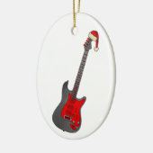 Weihnachtsgitarre Keramik Ornament (Links)