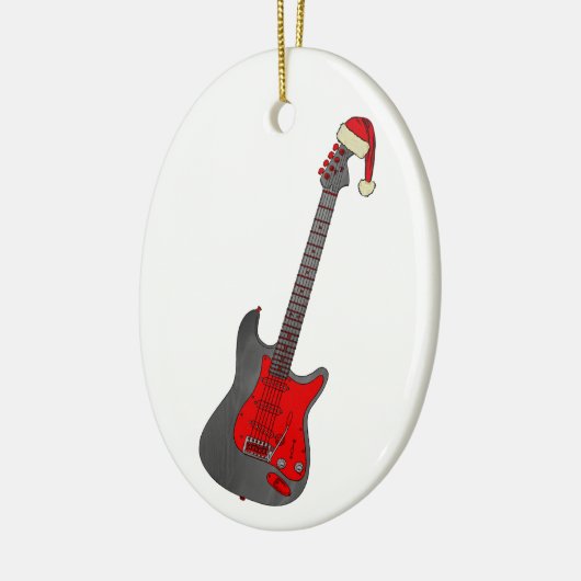 Weihnachtsgitarre Keramik Ornament (Links)