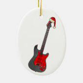 Weihnachtsgitarre Keramik Ornament (Hinten)