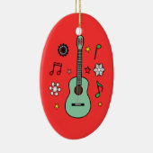 Weihnachtsgitarre Keramikornament (Rechts)