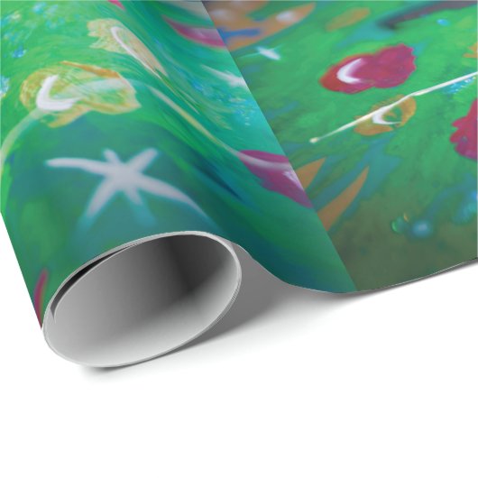 Weihnachtsgitarre - Kinder Kunst für das CHOC Geschenkpapier (Rolleneckpunkt)