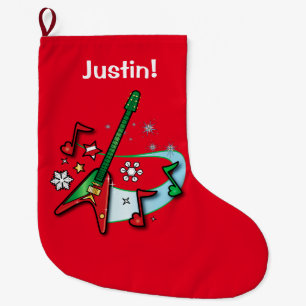 Weihnachtsgitarre mit dem Anmerkungs-Namen Großer Weihnachtsstrumpf