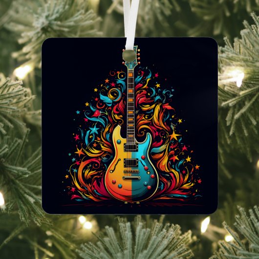 Weihnachtsgitarre Weihnachtsbaumschmuck Ornament Aus Metall (InSitu)