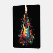 Weihnachtsgitarre Weihnachtsbaumschmuck Ornament Aus Metall (Vorderseite links)