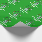 Weihnachtsgitarren-Name kundengerecht Geschenkpapier (Ecke)