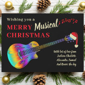 Weihnachtsgitarrist Personalisiert Feiertagskarte