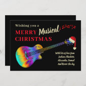 Weihnachtsgitarrist Personalisiert Feiertagskarte (Vorne/Hinten)