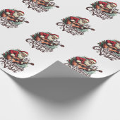 Weihnachtsgitarrist - Rockin Rund um die Uhr Geschenkpapier (Ecke)