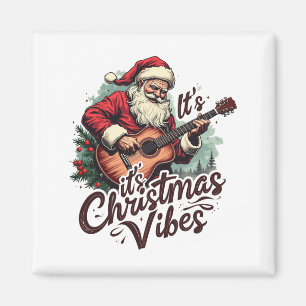Weihnachtsgitarrist - Rockin Rund um die Uhr Magnet