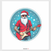 Weihnachtsgitarrist Rockmusik Weihnachten (2) Aufkleber (Blatt)