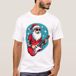 Weihnachtsgitarrist Rockmusik Weihnachten T-Shirt