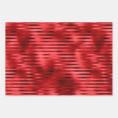 Weihnachtsglam Candy Canes Muster Red Gold Foil Geschenkpapier Set (Vorderseite 3)