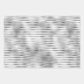 Weihnachtsglam Snowflake Muster Navy Blue Silver Geschenkpapier Set (Vorderseite 3)