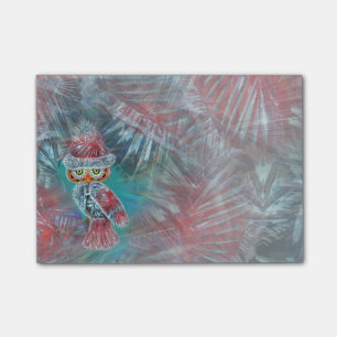 WeihnachtsGlamour-Mode-Sankt-Eule Post-it Klebezettel