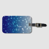 Weihnachtsglanz Sterne Blauer Himmel Gepäckanhänger (Vorderseite (Horizontal))