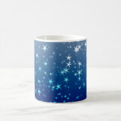 Weihnachtsglanz Sterne Blauer Himmel Kaffeetasse (Mittel)