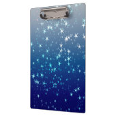 Weihnachtsglanz Sterne Blauer Himmel Klemmbrett (Links)