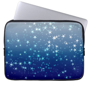 Weihnachtsglanz Sterne Blauer Himmel Laptopschutzhülle