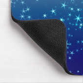 Weihnachtsglanz Sterne Blauer Himmel Mousepad (Ecke)