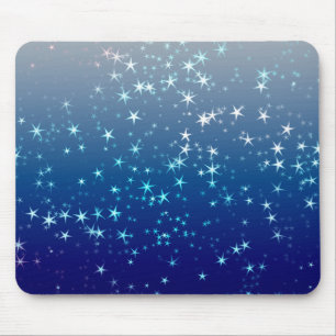 Weihnachtsglanz Sterne Blauer Himmel Mousepad