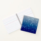 Weihnachtsglanz Sterne Blauer Himmel Notizblock (Innenseite)