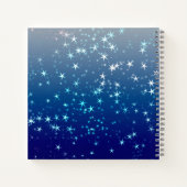 Weihnachtsglanz Sterne Blauer Himmel Notizblock (Rückseite)