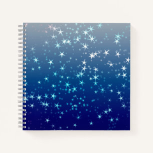 Weihnachtsglanz Sterne Blauer Himmel Notizblock