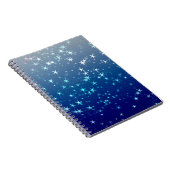 Weihnachtsglanz Sterne Blauer Himmel Notizblock (Rechte Seite)