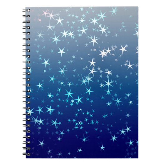 Weihnachtsglanz Sterne Blauer Himmel Notizblock (Vorderseite)