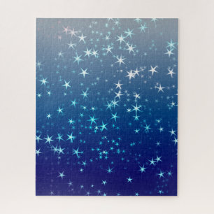 Weihnachtsglanz Sterne Blauer Himmel Puzzle