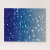 Weihnachtsglanz Sterne Blauer Himmel Puzzle (Horizontal)