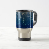 Weihnachtsglanz Sterne Blauer Himmel Reisebecher (VorderseiteRechts)