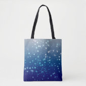 Weihnachtsglanz Sterne Blauer Himmel Tasche (Vorderseite)