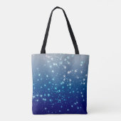 Weihnachtsglanz Sterne Blauer Himmel Tasche (Rückseite)
