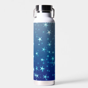 Weihnachtsglanz Sterne Blauer Himmel Trinkflasche
